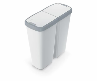 Odpadkový koš Prosperplast COMPACTA Q DUO, 50 l popelavá ...