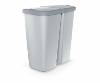 Odpadkový koš Prosperplast COMPACTA Q DUO, 45 l popelavá ...