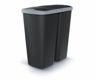 Odpadkový koš Prosperplast COMPACTA Q DUO, 45 l černý se ...
