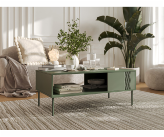 Cama Lavice/stůl TRESSE 110x60x40 matně zelená