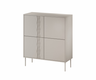 4D komoda TRESSE 100x40x110 kašmírová matná
