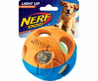 Zeus fotbal Nerf Dog Lluma-Action LED, Red/Green, 6 cm