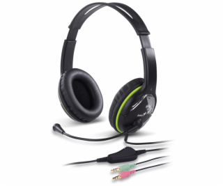 GENIUS headset HS-400A, 2x 3,5 jack, redukce na single jack