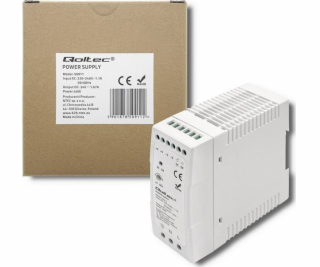 Qoltec Napájecí zdroj na DIN lištu | 40W | 24V | 1,67A | ...