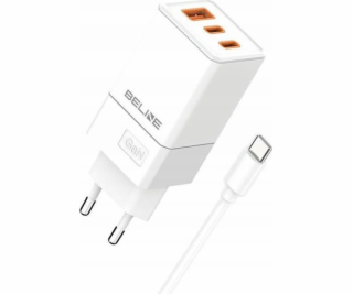 Beline 65W GaN nástěnná nabíječka 2xUSB-C + USB-A + USB-C...