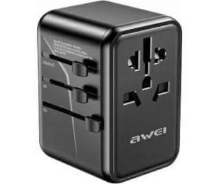 AWEI GaN 65W 4v1 cestovní nabíječka US/AU/EU/UK C-40 2xUS...