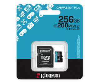Kingston 256 GB CanvasGo! Karta microSD Plus 200 MB/s A2 ...