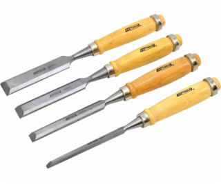 AWTools SADA DLÁTEK S DŘEVĚNÝMI RUKAMI 4 KUSY 6/12/18/24 MM