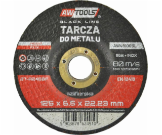 AWTools KOVOVÝ BRUSNÝ KOTOUČ 125*6,5mm BLACK LINE