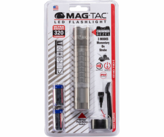 Maglite Mag-Tac crowned bezel Taschenlampe grau