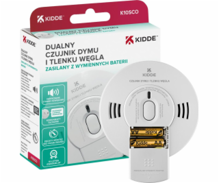 Kidde 2-v-1 detektor oxidu uhelnatého a kouře (K10SCO)