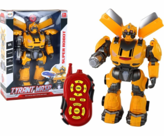 Velký dálkově ovládaný R/C robot LeanToys žluté zvukové s...