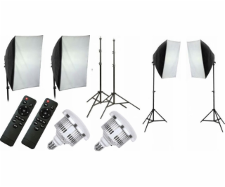 Studio Kit Xrec 10in1 Kit 2x LED lampa 1600w 3000-6500k D...