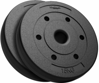 Rebel Bituminous set závaží 2x15kg, otvor 51mm - pro olym...