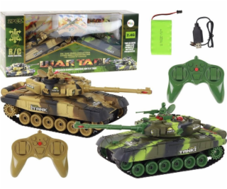 Dálkově ovládané bojové tanky LeanToys Set War Tank RC Ba...