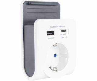 REV USB Ladegerät mit 240V Steck Dose plus USB-A&C     00...