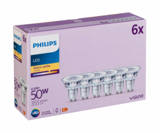 Philips LED-Reflektor GU10 6er Set 4,6W 2700K