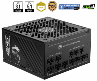 MSI zdroj MPG A1000GS PCIE5/ 1000W/ ATX3.1/ akt. PFC/ 10 ...