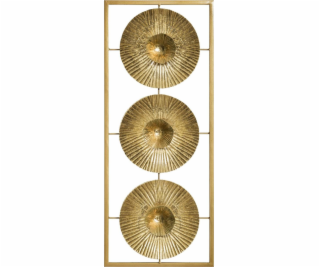 Atmosphera zlatá kovová nástěnná dekorace 25x61cm