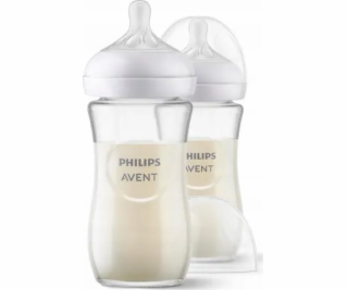 Avent SCY933/02 RESPONSIVNÍ SKLENĚNÁ LAHEV PŘÍRODNÍ 2x240ml