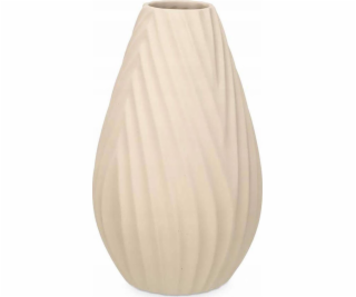 Giftdecor Keramická váza DIAGONAL STRIPE, béžová