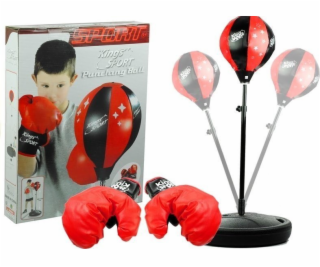 LeanToys Velká boxerská sada + stojan na hruškovité rukavice