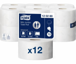 Tork Tork - Mini Jumbo toaletní papír v roli, bílý - Adva...