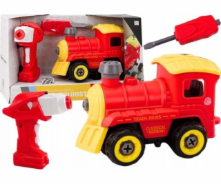 LeanToys Dálkově ovládaná otočná lokomotiva RC červená