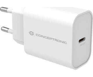 Conceptronic Nabíječka CONCEPTRONIC 1port 25W, USB-C PD bílá