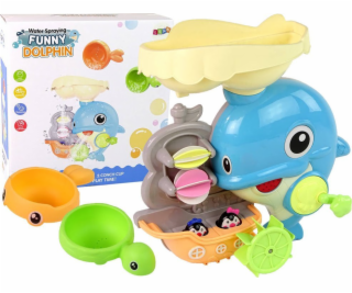 LeanToys Hračka do vany s delfínovým vodopádem a sprchový...
