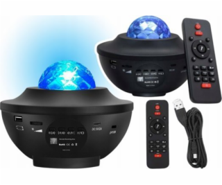 LeanToys Star Projector LED lampa Bluetooth reproduktor D...