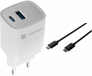 Natec Nabíječka Ribera 1x USB-A 1x USB-C 3 A (NUC-2140) +...