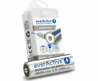 everActive Baterie 18500 3,7V Li-ion 2100 mAh s USB-C kon...