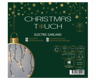 CHRISTMAS_TO girlanda Chr. Touch 240LED, 6,2 m, teplá bíl...