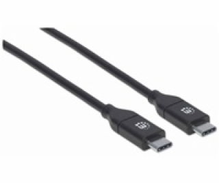 Kabel USB Manhattan USB-C - 2 m Czarny (355247)