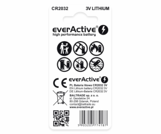everActive CR2032 mini lithiová baterie - blistr 2 ks.