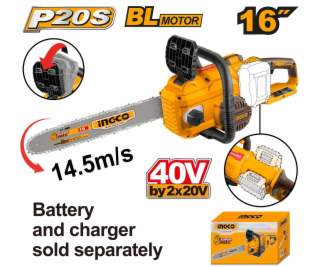 Ingco CGSLI40168 aku řetězová pila bez baterie a nabíječky