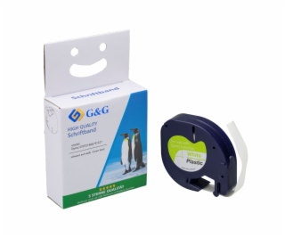 G&G Schriftband 12mm x 4m sw-ws komp. m. Dymo S0721660/ 9...