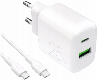 Puro PROLITE 25W USB-A / USB-C nabíječka do zásuvky + kab...
