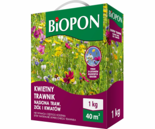 Biopon KVĚTINOVÝ TRÁVNÍK - SMĚS TRAVNÍCH SEMEN, BYLIN A K...