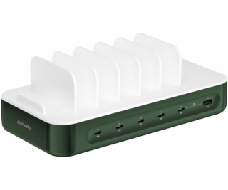 4smarts Ladestation Team 100W 5C/1A vč. 6 Kabel, zelený