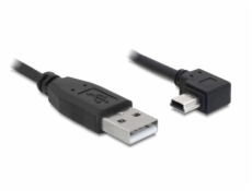 DeLock kábel USB 2.0 A-samec&gt; USB mini-B 5-pin samec pravouhlý, 1 metra