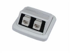 Dvojzásuvka ABB TANGO 2xRJ45 Cat.5e UTP biela