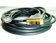 Kábel HDMI-DVI 1,8 m, M / M tieň., Pozlátené kontakty 1.3