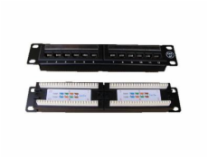 Patch panel 10 "UTP cat.5e 12portů