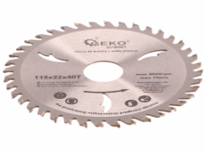 Kotouč pilový vidiový s otvory, 115x22x40T, GEKO