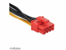 AKASA Kabel  redukce napájení z 6pin PCIe na 8pin PCIe 2.0, 10cm