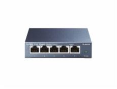TP-LINK TL-SG105 . 5-port 10/100/1000M Gigabit Switch, 5x 10/100/1000M RJ45 ports, supports GMP Snooping, Metal case