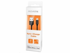 ADATA Sync & Charge Lightning kabel - USB A 2.0, 100cm, plastový, černý