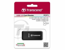 Transcend USB 3.0 čítačka pamäťových kariet, čierna - SD, SDHC (UHS-I), SDXC (UHS-I), microSDHC (UHS-I), microSDHC (UHS-I)